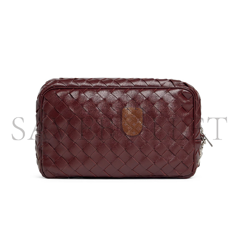 BOTTEGA VENETA INTRECCIATO POUCH WITH WRISTLET 777390 (25*15*6.5cm)